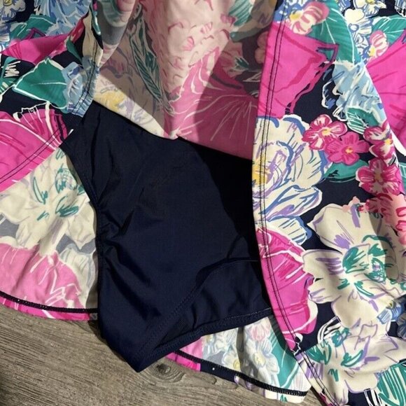 NWT Kim Rogers M Floral Double Ruffle Swim Dress 116452 - Picture 2 of 2